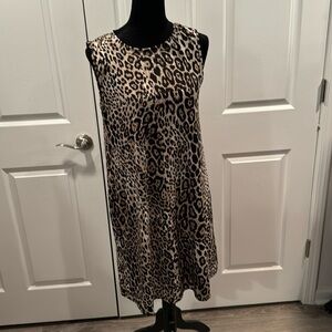 Animal print shift dress